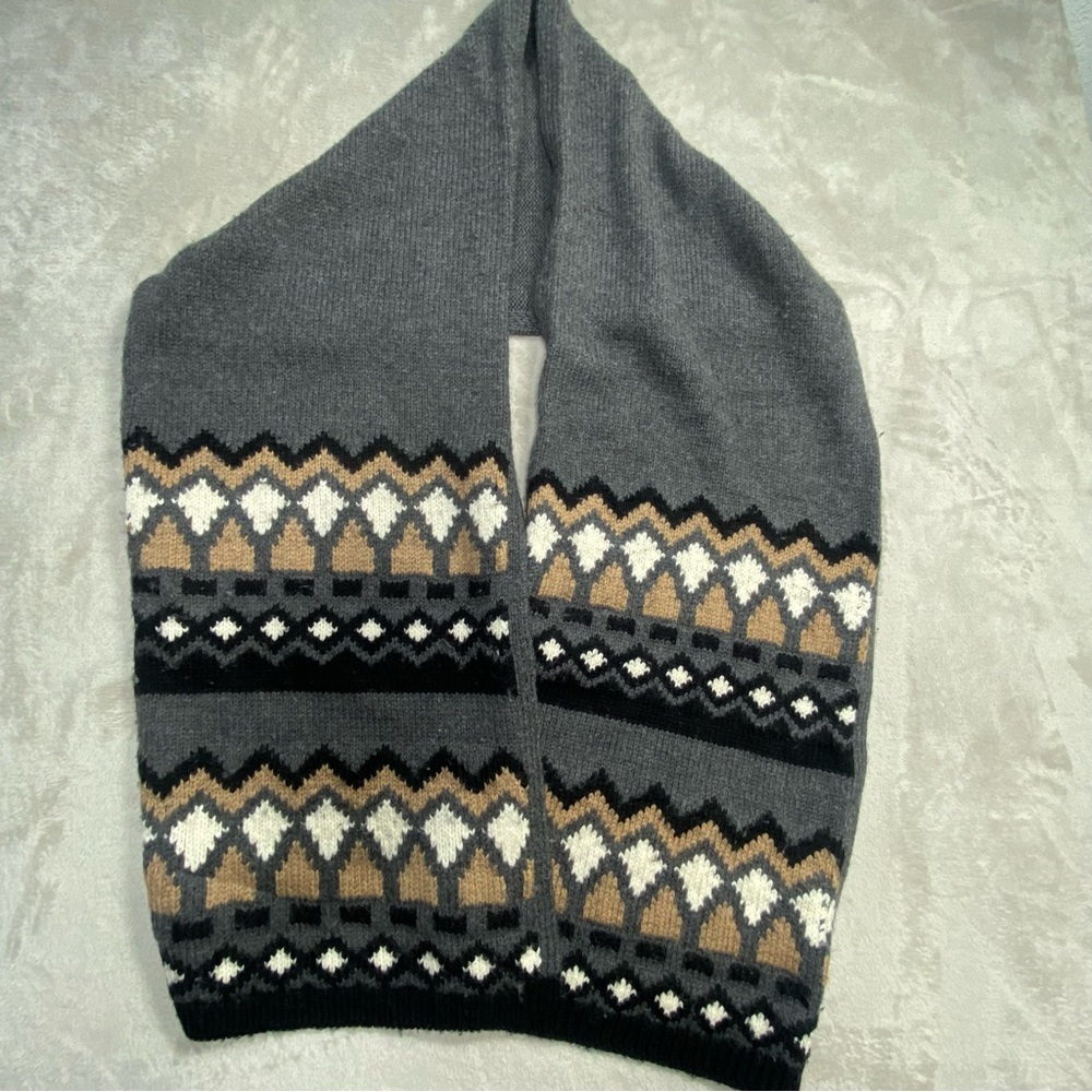 Theory Fair Isle wool scarf one size - Picture 2 of 4